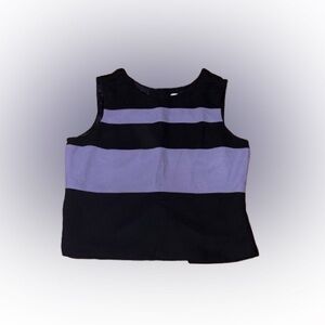 Casual Corner Annex Black & purple sleeveless shell/tank Size 16